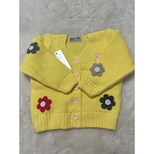 Patyalı Örme Hırka Sarı