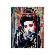 Boyalı Kadın Sayılarla Boyama Seti - Çerçeveli, 40x50cm