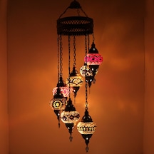 Dekoratif OTANTİK DESENLİ OSMANLI LAMBASI 7 Lİ AVİZE