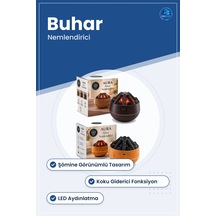 Şömine Görünümlü Hava Nemlendirici Buhar Ultrasonik Koku Giderici