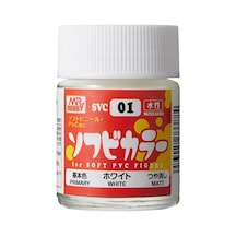 Mr.hobby Svc-01, 18 Ml. Soft Vinyl Color White Aqueous Maket Boyası Standart