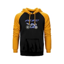 Yamha R1 M Blue Sarı Renk Reglan Kol Kapşonlu Sweatshirt Sarı