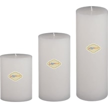 Medium Çap : 10 Cm Set Mum Beyaz Beyaz