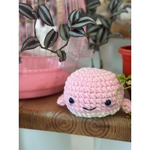 Amigurumi Kadife Pembe Yavru Balina Oyuncak