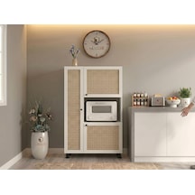 Kenzlife Mini Fırın Dolabı Alpkuntsol Mat Beyaz 148 90 30 Hazeran Kare Kapak Suntalam Gövde