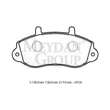 Opel Movano 99/03 Ön Fren Balatası 1,9/2,2/2,5/2,8 Disk 138,8x66x17 Fmk - Fren Ve Ekipmanları