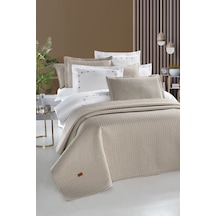 Elegante %100 Pamuk Saten Yatak Örtüsü Seti Bej Bej