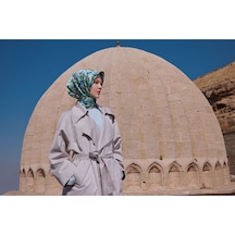 Armine Sura İpek Eşarp Yeşil, Lacivert 9045-s31