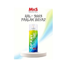 Mxs Ral 9003 Parlak Beyaz Akrilik Sprey Boya 400 Ml Siyah