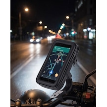 Bisik Scooter Motosik İçin Su Geçirmez Telefon Standı 360 Derece Döner