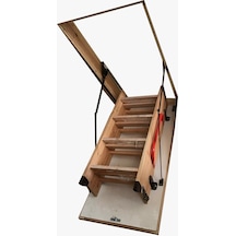 Aytürk 60x120 CM Ahşap Katlanır Çatı Merdiveni