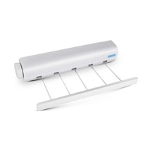 Ganzhoushop Ev Taşınabilir Geri Çekilebilir Çamaşır İpi İç Mekan Dış Mekan Plastik Askılı Çamaşır İpi Duvara Monte Çamaşır İpi Kompakt Çamaşır İpi 5 Hat Çok Renkli