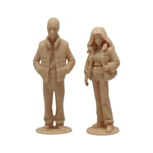 Erkek Ve Kadın 4cm Maket Malzemesi Boyasız