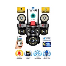 Esvision Es-9003 3 Lensli 9mp Akıllı Wifi Ptz Kamera Gece Görüşlü Güvenlik Kamerası