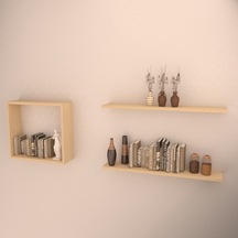 Rafkestir Miray Duvar Raf Seti Akçaağaç ( Mat )