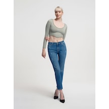 LOFT Elena Slim Fit Kadın Pantolon Lf2034993 Q1.v1 Denim