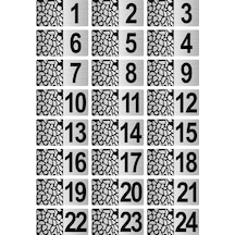 Metal Kapı Masa Dolap Posta Kutusu Numarası 7X14 cm Gümüş Renk (1…24)