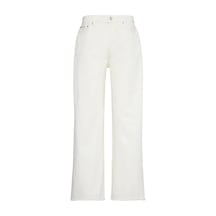 Calvin Klein The Wıde Leg Raw Hem Chalk Whıte Kadın Beyaz Pantolon