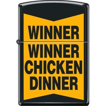 Zippo Winner Winner Chicken Dinner Dizayn Çakmak Siyah