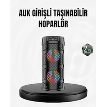 Hubrendy Tekno Kablosuz Stereo Hoparlör Usb + Sd Kart + Aux Destekli Bluetooth 5.0