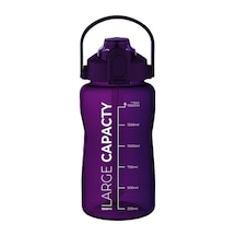 Suluk Sporcu Matarası 1.5 L Pipetli, Sızdırmaz,taşınabilir, Kilitli Kapak, Ölçü Göstergeli - Mor Mor
