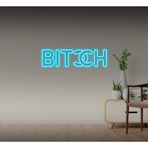Bıtch Yazılı Neon Tabela Turkuaz