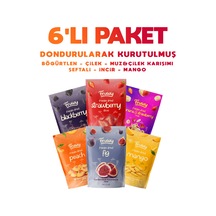 Freeze Dried 6'lı Paket Çilek, Mango, Böğürtlen, Şeftali, İncir, Muz Ve Çilek Karışımı