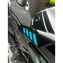 Cf Moto 450sr Orta Şase Sticker Etiket Modeli Turkuaz