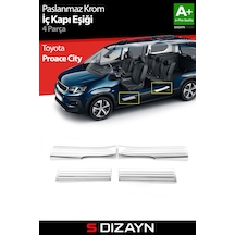 S-dizayn Toyota Proace City Krom İç Kapı Eşiği 4 Prç 2018 Üzeri A+ Kalite