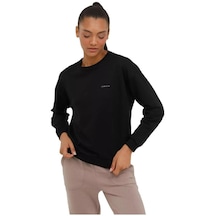 Lumberjack Siyah Kadın Bisiklet Yaka Basic Sweatshirt Vo101503793 001