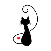 Kalpli Kedi Folyo Sticker Derstv735 130cm Uzunluk Siyah