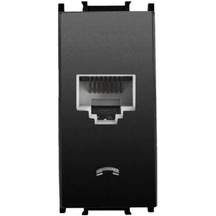 Panasonic Modüler Siyah Nümeris Telefon Prizi Cat-3 Altlık+kapak 1m - Wvtt14024bl-tr
