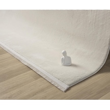 Mariesse Home Artes Serisi Bambu Dokulu Modern Sık Dokuma Koridor Kesme Yolluk Dokuma Makine Halısı Krem