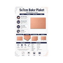 5x7 Cm Bakır Plaket - Fr4 Epoksi 2 Adet