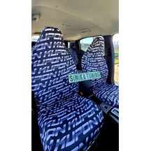Kupon Siyah 3d Baskı Otomobil Servis Kılıfı Ön Ve Arka 4parça Takım 1.kalite Likrali Penye Yıkanabil 1 Takım