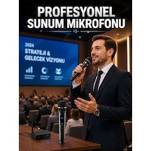 Kablosuz Çift Mikrofon Şarj Edilebilir Dijital Göstergeli - Lisinya