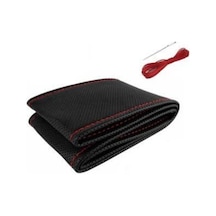 Deri Direksiyon Kılıfı Sarmalı Noktalı Kırmızı