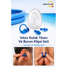 Mainshop Intex Havuz Ve Deniz Için Kulak Tıkacı Ve Burun Klipsi Seti Saklama Kutulu M-55609