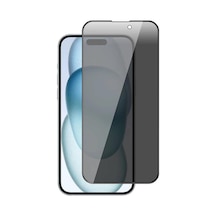 Apple iPhone 15 Uyumlu New 5d Privacy Hayalet Cam Ekran Koruyucu Siyah