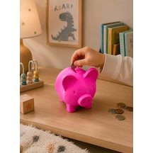 Pembe Domuz Kumbara, Çocuklar İçin Para Biriktirme Kutusu, Pembe, 13 X 12 X 11 Cm / Pla 3d Baskı Diğer
