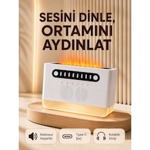 8 Çeşit Beyaz Gürültülü Kablosuz Hoparlör Ve Renkli Alev Efektli Gece Lambası Diğer