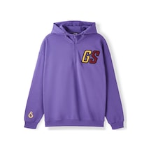 Gsstore Galatasaray Erkek Yarım Zip Hoodie E252107 Mor