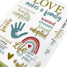 Lexroo Adoption Baby Family Clear Sticker, Çok Aşamalı Şeffaf