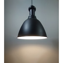 Mylights Vinatge Rustik Metal Tekli Sarkıt Avize Siyah Askılı