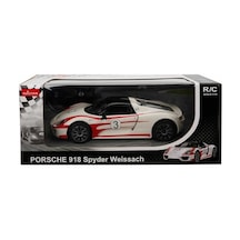 Mey İthalat 70710 1:14 Uzaktan Kumandalı Porsche 918 Spyder Weissach Işıklı Araba 32 Cm Beyaz
