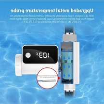 Pazly Bebekler İçin Led Ekranlı Hassas Banyo Suyu Sıcaklık Ölçer - 360 Döner Beyaz Gösterge Beyaz