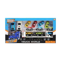 3 Adet Yuga Toys Taşıyıcı Tır 12 Parça Plastik Araçlı