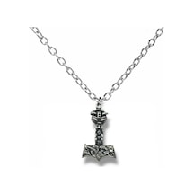 Viking Mitolojisi Thor Un Çekici Mjölnir Figürlü Unisex Kolye 60 Cm Zincirli, Güç Koruma Sembolü Çok renkli