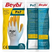 Pn7 Sarı Nitril Iş Eldiveni 10" Beden 5 Çift Sarı