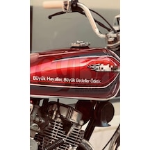 Büyük Hayaller, Büyük Bedeller Ödetir... Motorsiklet Yazı Sticker